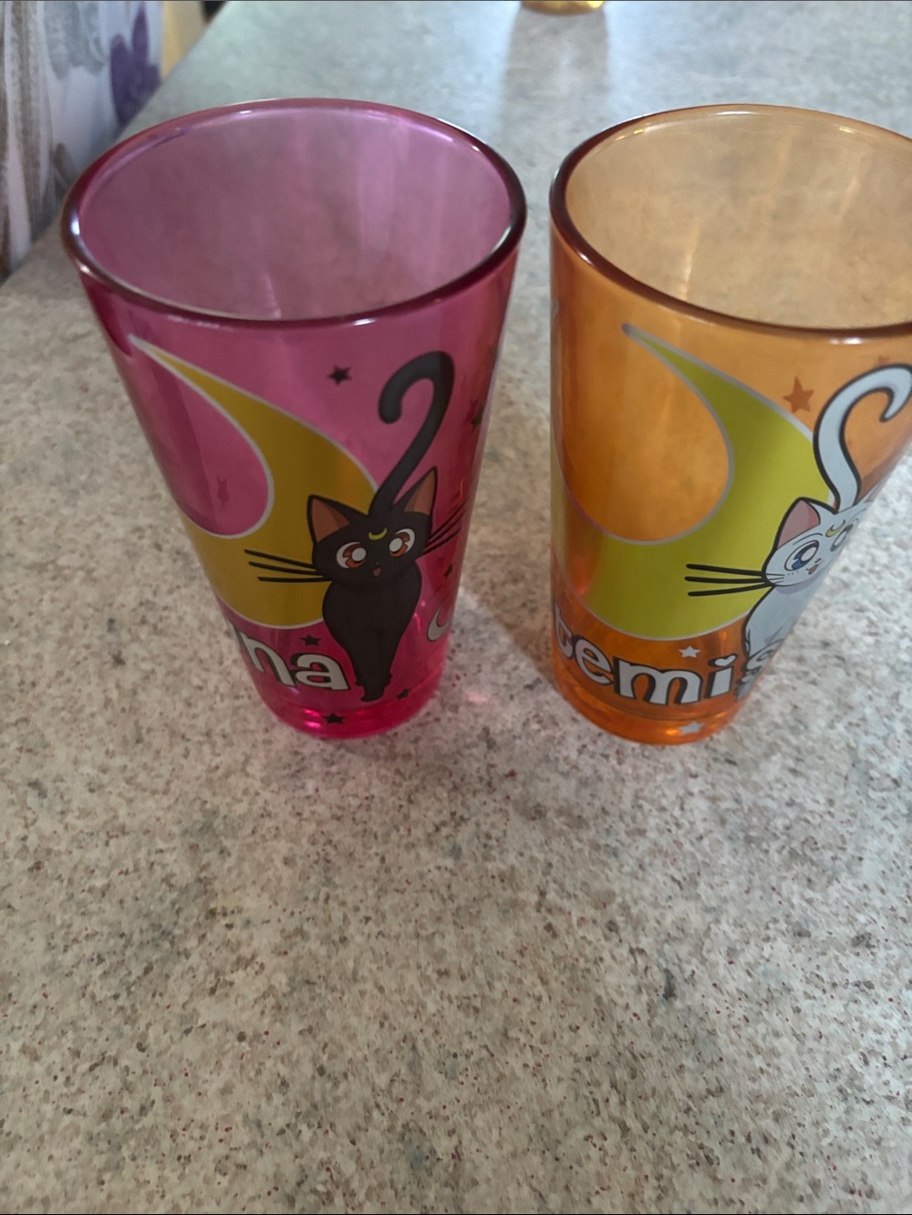 collectible glass from sailor moon